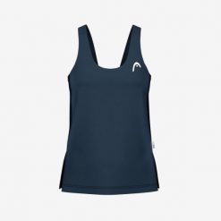 SPIRIT Tank Top Women. Niebieskie topy Head, s, bez wzorów, sportowe, bez kołnierzyka, bez ramiączek. W wyprzedaży za 207.00 zł.