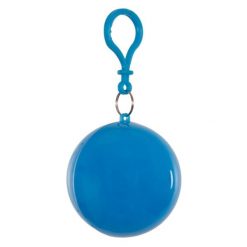 Płaszcz przeciwdeszczowy w kulistym etui z karabińczykiem. Niebieskie kurtki przeciwdeszczowe Softee, uniwersalny, bez wzorów, z materiału, bez kaptura. Za 116.99 zł.