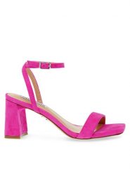Steve Madden Sandały Luxe Sandal SM11002329-03002-64E Różowy. Czerwone sandały Steve Madden, bez wzorów, ze skóry, bez obcasa, na słupku, bez zapięcia. Za 469.99 zł.