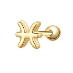 Glanzstücke München Piercing Sterling Silber gelbgold Kolczyki 1 ct Damski. Żółte kolczyki Glanzstücke München, pozłacane. Za 110.49 zł.