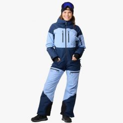 Kombinezon zimowy Narciarstwo Damska Swedemount Freeride Oddychający. Niebieskie kombinezony SWEDEMOUNT, na zimę, bez wzorów, sportowe, bez kołnierzyka, bez ramiączek. Za 1,199.00 zł.