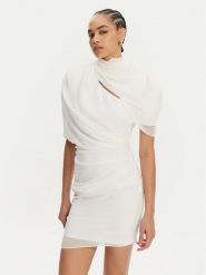 JACQUEMUS Sukienka koktajlowa 24H251DR130-1555 Biały Regular Fit. Białe sukienki JACQUEMUS, bez wzorów, z syntetyku, wizytowe, bez kołnierzyka, bez ramiączek. Za 4,299.00 zł.