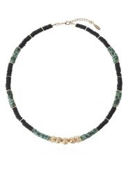 HIPANEMA Pozłacany naszyjnik "Vinze" z cyrkoniami - dł. 42 cm rozmiar: onesize. Czarne naszyjniki HIPANEMA, z materiału, z cyrkonią, pozłacane. Za 178.98 zł.