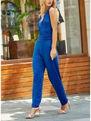 Milan Kiss Kombinezon w kolorze niebieskim rozmiar: XL. Niebieskie kombinezony Milan Kiss, xl, bez wzorów, z tkaniny, bez kołnierzyka, bez ramiączek. Za 126.75 zł.