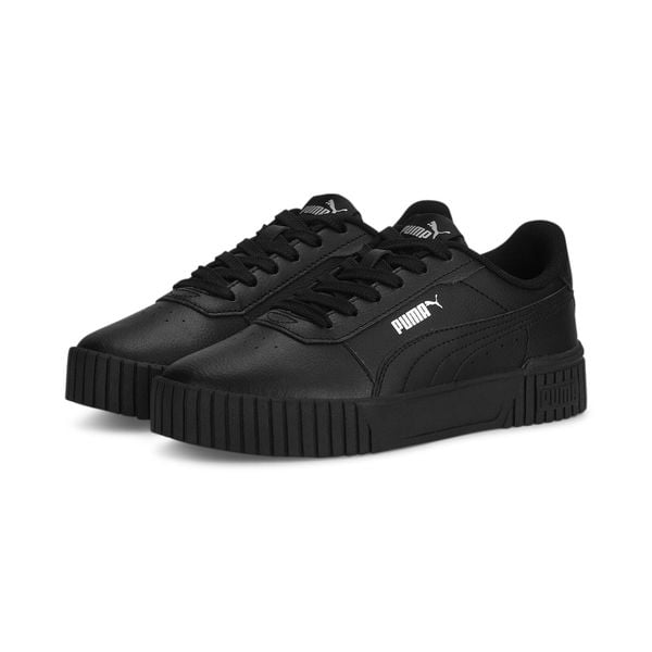Młodzieżowe sneakersy Carina 2.0 PUMA Black Silver Metallic metallic. Czarna buty sportowe lifestyle Puma, bez wzorów, z gumy, młodzieżowe, bez zapięcia. Za 215.00 zł.
