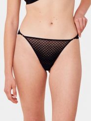Triumph Stringi Mysterious Spotlight 10217880 Czarny. Czarne stringi Triumph, bez wzorów, z syntetyku. Za 79.99 zł.