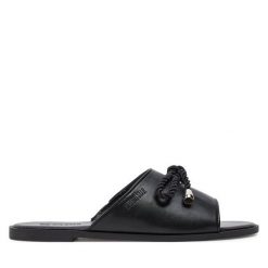 Klapki Big Star Shoes. Czarne klapki BIG STAR SHOES, bez wzorów, retro, bez obcasa, bez zapięcia. Za 119.99 zł.