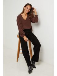 L'armoire de Suzette Bluzka w kolorze brązowym rozmiar: 38/40. Brązowe bluzki L'armoire de Suzette, l, bez wzorów, klasyczne, bez kołnierzyka, bez ramiączek. Za 69.99 zł.