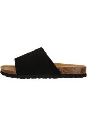 Sandały damskie Cruz Amarante. Czarne sandały CRUZ, bez wzorów, z materiału, eleganckie, bez obcasa, bez zapięcia. Za 193.50 zł.
