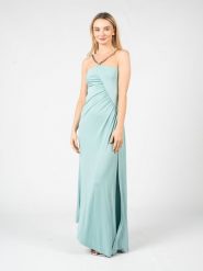 Pinko Sukienka "Soncino" | 1G17JG Y7SC | Kobieta | Zielony. Zielone sukienki Pinko, na imprezę, m, bez wzorów, z elastanu, wizytowe, bez kołnierzyka, bez ramiączek, maxi. W wyprzedaży za 499.00 zł.