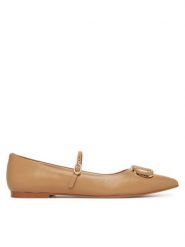 TWINSET Baleriny 251TCP064 Brązowy. Brązowe baleriny Twinset, bez wzorów, ze skóry, bez obcasa, bez zapięcia. Za 419.99 zł.