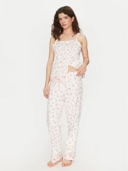 LAUREN RALPH LAUREN Piżama ILN72408 Écru Regular Fit. Piżamy Lauren Ralph Lauren, s, bez wzorów, z bawełny, bez kołnierzyka, bez ramiączek. Za 309.99 zł.