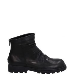 CZARNE BOTKI 0513901 BLACK. Czarne botki Venezia, bez wzorów, ze skóry, bez obcasa, bez zapięcia. Za 279.00 zł.