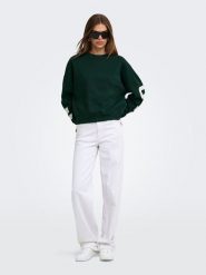 ONLY Bluza w kolorze zielonym rozmiar: S. Zielone bluzy ONLY, s, bez wzorów, bez ramiączek, bez kaptura. Za 85.45 zł.