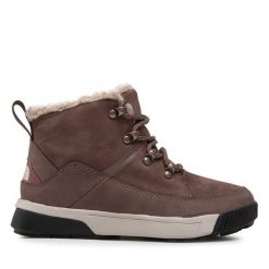 Trapery The North Face. Brązowe traperki The North Face, bez wzorów, bez obcasa, bez zapięcia. Za 699.99 zł.