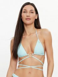 Guess Góra od bikini E4GJ45 MC04R Błękitny. Niebieskie bikini Guess, z aplikacjami, z syntetyku. Za 169.99 zł.