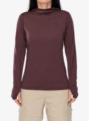 Bluza z kapturem damska Fjallraven Abisko Sun-hoodie. Czerwone bluzy Fjällräven, na lato, m, bez wzorów, z materiału, bez ramiączek, z kapturem. Za 390.49 zł.