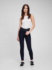 GAP Dżinsy - Skinny fit - w kolorze granatowym rozmiar: W33. Niebieskie jeansy GAP, bez wzorów, klasyczne, z podwyższonym stanem. Za 111.45 zł.