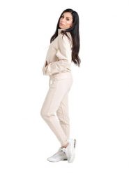 Bluza z zamek błyskawiczny na co dzień na siłownię. Białe bluzy LEONE 1947 APPAREL, s, bez wzorów, z dresówki, bez kaptura, na fitness i siłownię. Za 168.36 zł.