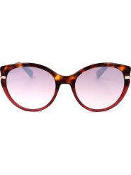 Longchamp Damskie okulary przeciwsłoneczne w kolorze złoto-brązowo-fioletowym rozmiar: 54. Brązowe okulary przeciwsłoneczne Longchamp, bez wzorów, z tworzywa sztucznego, metalowe. Za 293.59 zł.