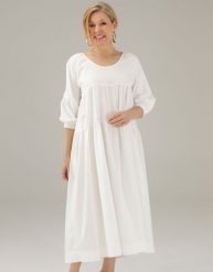 Luźna sukienka z bawełny. Białe sukienki Unisono, s, bez wzorów, z bawełny, bez kołnierzyka, bez ramiączek, rozkloszowane. Za 239.00 zł.
