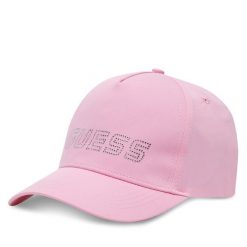 Czapka z daszkiem Guess. Czerwone czapki z daszkiem Guess, z aplikacjami. Za 119.99 zł.
