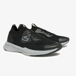 Buty do chodzenia damskie Lacoste Neo Run. Czarne buty trekkingowe Lacoste, z gumy, bez zapięcia. Za 267.00 zł.