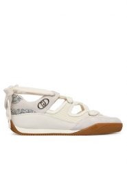 Liu Jo Półbuty Lewis 03 BA6037 TX306 Écru. Półbuty wsuwane Liu Jo, bez wzorów, z materiału, bez obcasa, na płaskiej podeszwie. Za 639.99 zł.