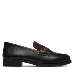 Półbuty LOVE MOSCHINO. Czarne półbuty wsuwane Love Moschino, bez wzorów, bez obcasa, na płaskiej podeszwie. Za 939.99 zł.