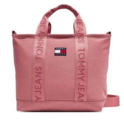 Torebka Tommy Jeans. Czerwone torebki klasyczne Tommy Jeans, bez wzorów, z jeansu, klasyczne, bez dodatków. Za 299.99 zł.