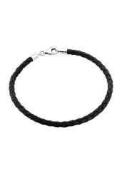 Nenalina Damski koralik Cool sztuczna skóra w srebro próby 925 Sterling Silver Bransoletki 1 ct. Szare bransoletki Nenalina, srebrne. Za 283.99 zł.