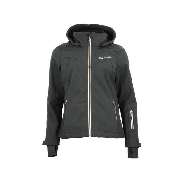 Kurtka damska Peak Mountain Softshell Amaleoff. Czarne kurtki przejściowe sportowe Peak Mountain, bez wzorów, z softshellu, trekkingowe. W wyprzedaży za 372.00 zł.