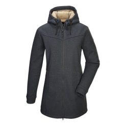Damska parka z polaru Killtec GW 37. Niebieskie płaszcze GIGA DX, bez wzorów, z materiału. Za 483.50 zł.
