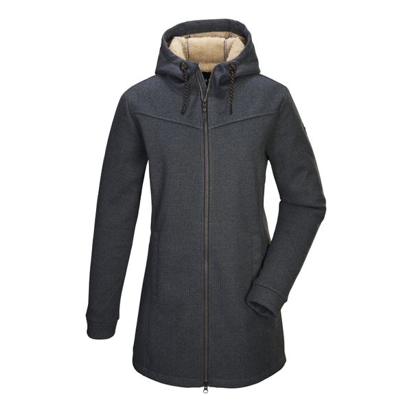 Damska parka z polaru Killtec GW 37. Niebieskie płaszcze GIGA DX, bez wzorów, z materiału. Za 483.50 zł.