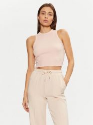 Guess Top V3GP19 K8RT2 Różowy Slim Fit. Czerwone topy Guess, s, z aplikacjami, z wiskozy, bez kołnierzyka, bez ramiączek. Za 109.99 zł.