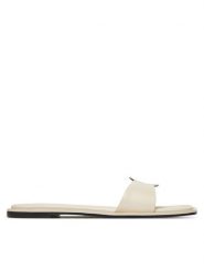 Calvin Klein Klapki Flat Slide W/Ck Hw Big - Lth HW0HW02482 Écru. Klapki Calvin Klein, bez wzorów, ze skóry, bez obcasa, bez zapięcia. Za 259.99 zł.