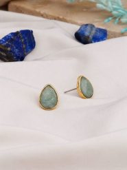 L'Atelier de Gaia Pozłacane kolczyki-wkrętki z amazonitami rozmiar: onesize. Zielone kolczyki L'Atelier de Gaia, pozłacane. Za 85.95 zł.