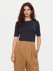 Boss Bluzka Efita 50461122 Granatowy Slim Fit. Niebieskie bluzki Boss, xs, bez wzorów, bez kołnierzyka, bez ramiączek. Za 299.99 zł.