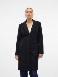 Vero Moda Płaszcz przejściowy "Blaza" w kolorze czarnym rozmiar: XS. Czarne płaszcze Vero Moda, xs, bez wzorów, bez kaptura. Za 88.02 zł.