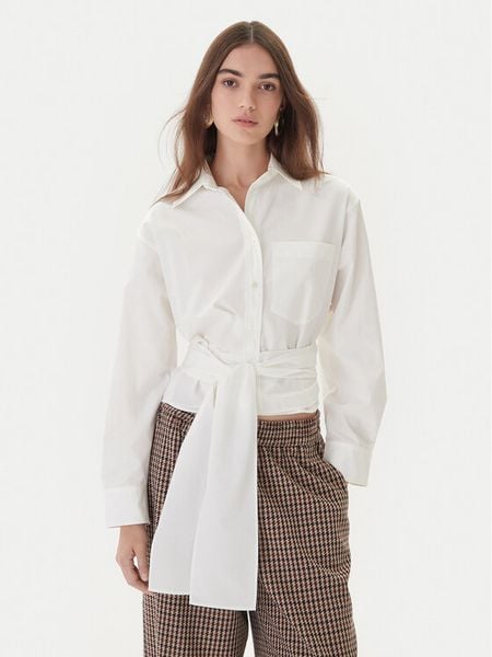 Weekend Max Mara Koszula Fresco 2525116072 Biały Regular Fit. Białe koszule Weekend Max Mara, bez wzorów, z bawełny, bez kołnierzyka, bez ramiączek. Za 649.99 zł.