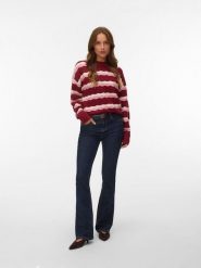 Vero Moda Sweter w kolorze bordowo-jasnoróżowym rozmiar: M. Czerwone swetry Vero Moda, m, bez wzorów, bez ramiączek. Za 124.95 zł.