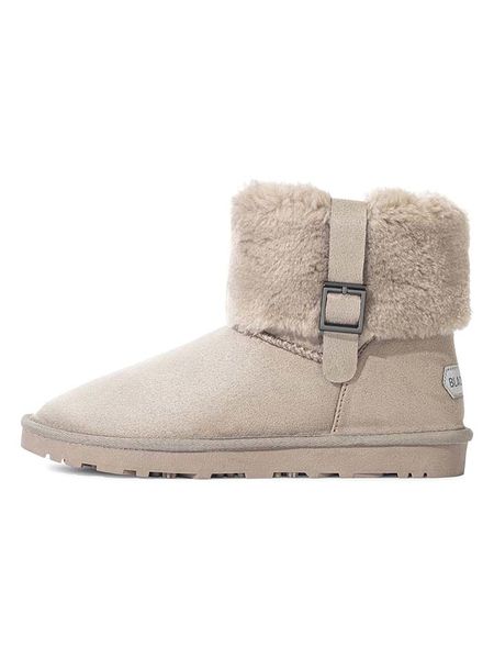 Blackfield Botki zimowe "Afton" w kolorze beżowym rozmiar: 39. Brązowe botki Blackfield, bez wzorów, z materiału, bez obcasa, bez zapięcia. Za 174.95 zł.