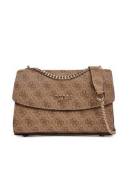 Guess Torebka Calista HWSG73 34210 Brązowy. Brązowe kopertówki Guess, z aplikacjami, ze skóry, wizytowe, bez dodatków. Za 589.99 zł.