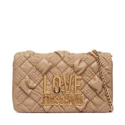 Torebka LOVE MOSCHINO. Brązowe kopertówki Love Moschino, bez wzorów, wizytowe, bez dodatków. Za 839.99 zł.