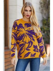 Milan Kiss Sweter w kolorze musztardowym ze wzorem rozmiar: XL. Pomarańczowe swetry Milan Kiss, xl, bez wzorów, z bawełny, bez ramiączek. Za 152.99 zł.