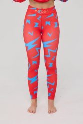 Damskie legginsy termiczne Starman. Czerwone legginsy OOSC, bez wzorów, z materiału, eleganckie, długie. Za 269.99 zł.