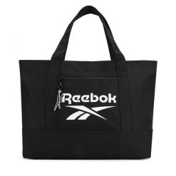 Torba Reebok. Czarne torby sportowe Reebok, bez wzorów. Za 119.99 zł.