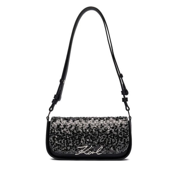 Torebka KARL LAGERFELD. Czarne listonoszki KARL LAGERFELD, bez wzorów, bez dodatków. Za 689.99 zł.