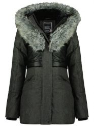 Geographical Norway Parka "Bunky" w kolorze czarnym rozmiar: L. Czarne płaszcze Geographical Norway, l, bez wzorów, bez kaptura. Za 345.36 zł.