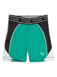 Puma Szorty sportowe "Train Strong 5`" w kolorze biało-zielono-czarnym rozmiar: L. Białe szorty sportowe Puma, bez wzorów, z materiału, z podwyższonym stanem, outdoorowe. Za 43.99 zł.